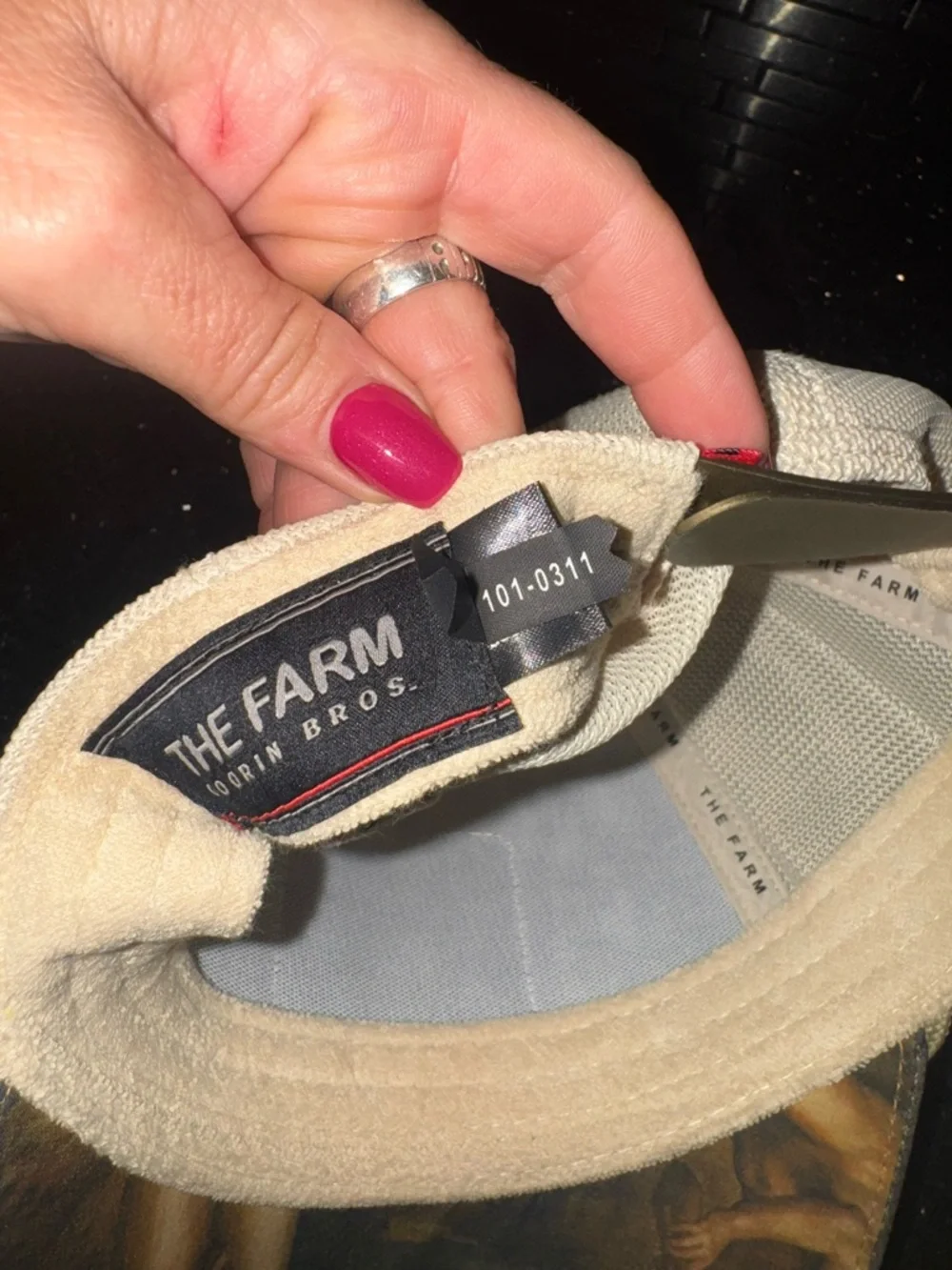 Goorin Bros Beige and Red Strutter Patch Trucker Hat - Picture 5 of 6